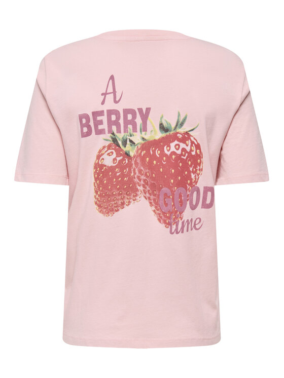 ONLY ONLY Camiseta Lucy 15367829 Rojo Regular Fit