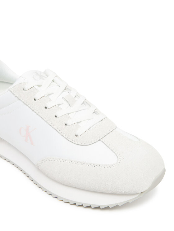 Calvin Klein Jeans Laisvalaikio batai Calvin Klein Jeans Runner Laceup Mg Nylon Mix YW0YW01828 Balta