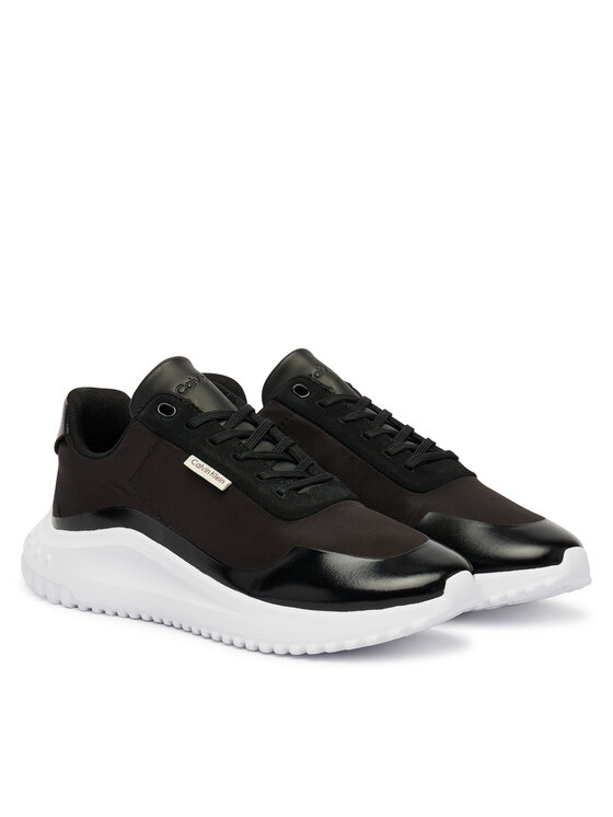 Calvin Klein Snīkeri Calvin Klein Eva Runner Lace Up Mat Mix YW0YW02016 Melns