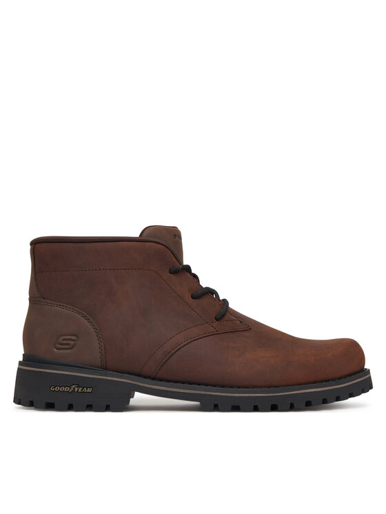 Skechers Kotníková obuv Skechers Quintero - Damien 205903/DKBR Hnědá