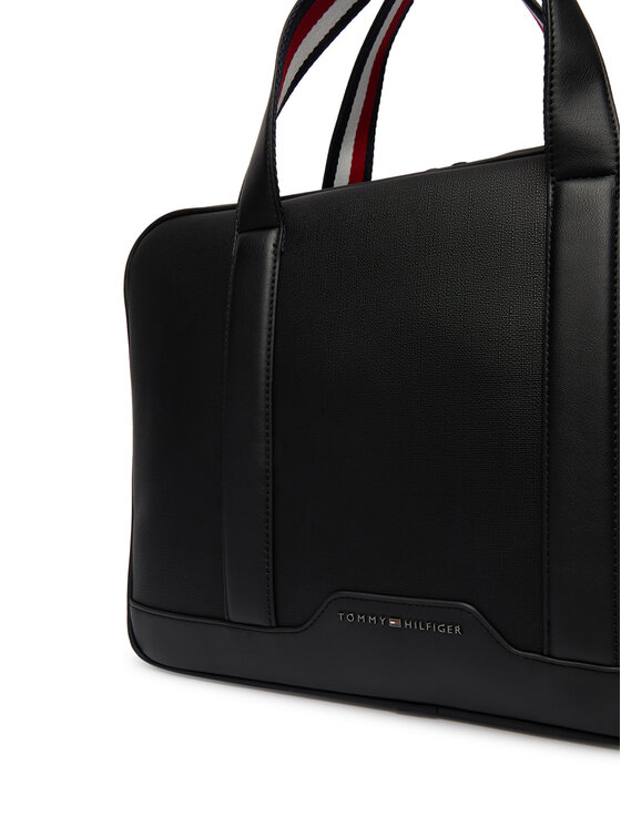 Tommy Hilfiger Τσάντα για laptop Tommy Hilfiger Th Textured Computer Bag AM0AM14726 Μαύρο