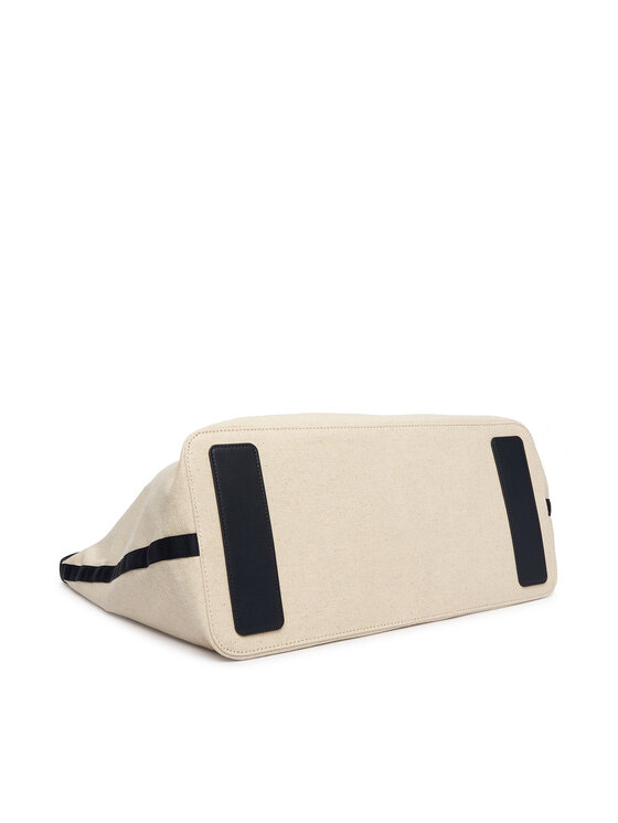 Tommy Hilfiger Дамска чанта Tommy Hilfiger Th Summer Tote Canvas AW0AW18398 Бял