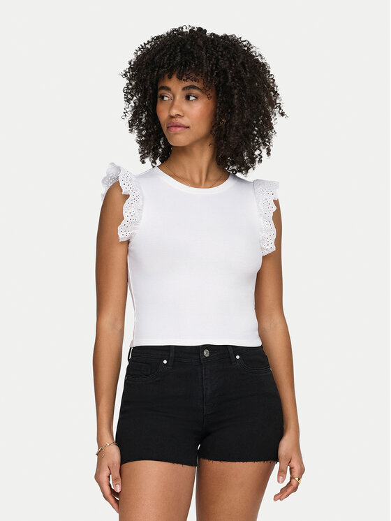 ONLY ONLY Топ Mathilda 15308890 Білий Regular Fit