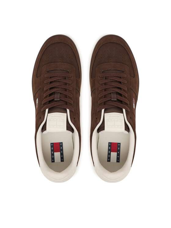 Tommy Jeans Tenisice Tommy Jeans Archive 98' Nubuck Court EM0EM01788 Tamno smeđa