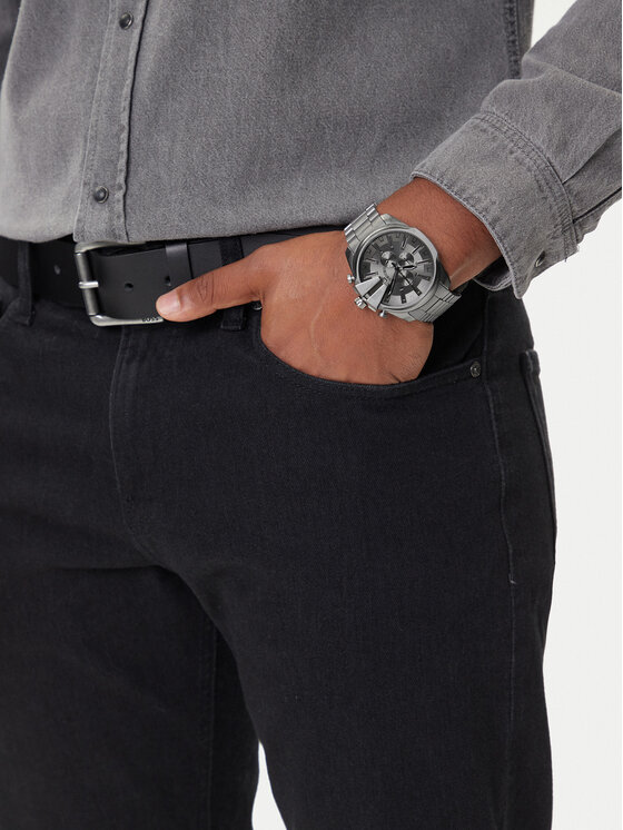 Diesel Годинник Diesel Mega Chief Slim Chronograph DZ4676 Сірий