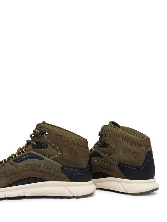 Tommy Hilfiger Сникърси Tommy Hilfiger Wp Mix Chukka Runner FM0FM06022 Каки