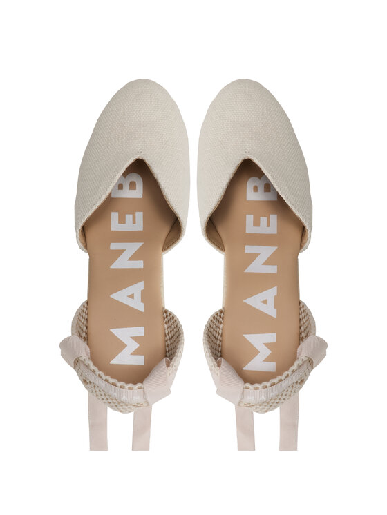 Manebi Еспадрильї Manebi Shaped Wedge Espadrilles O 7.0 WH Écru