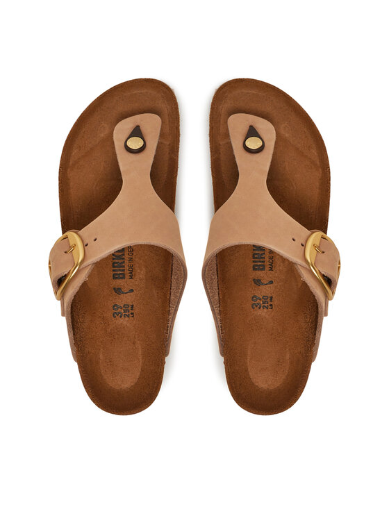 Birkenstock В'єтнамки Birkenstock Gizeh Big Buckle LENB 1024007 Бежевий