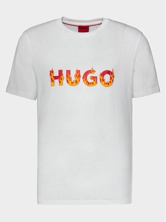 HUGO Hugo Футболка Danda 50504542 Білий Regular Fit