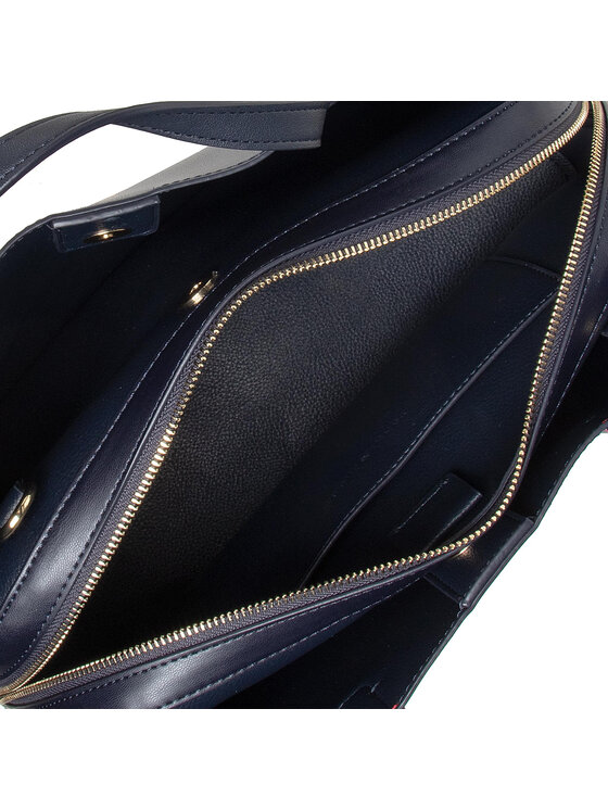 Tommy Hilfiger Borsetta Tommy Hilfiger Iconic Tommy Satchel AW0AW13390 Blu scuro