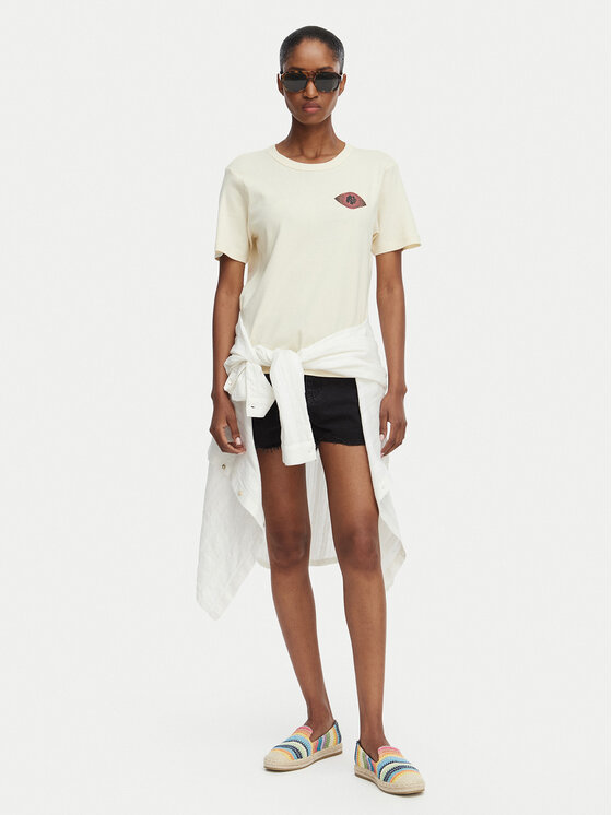 RVCA RVCA Camiseta Daily 23B351502 Crema Regular Fit