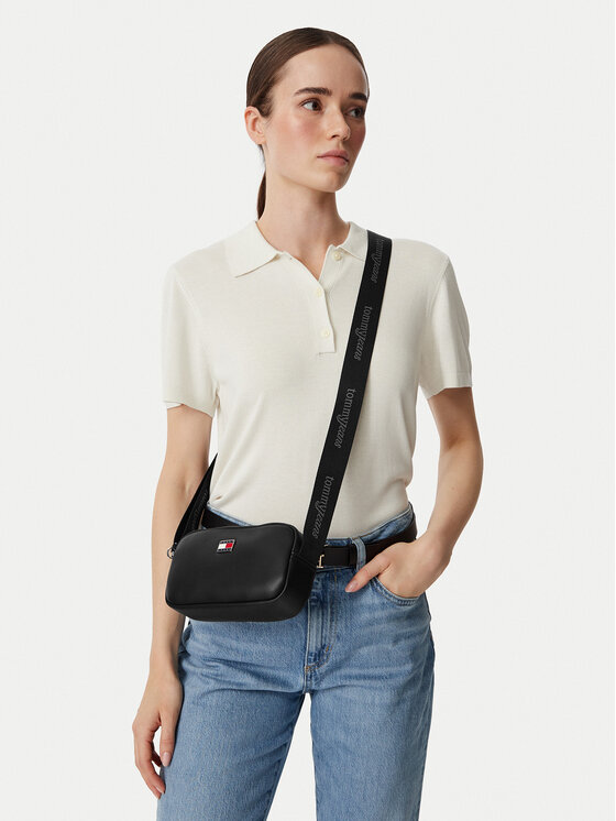 Tommy Jeans Geantă Tommy Jeans Tjw Daily Elevated Crossover AW0AW19042 Negru