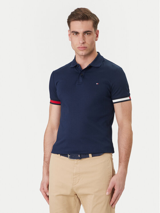 Tommy Hilfiger Tommy Hilfiger Polo MW0MW42743 Azul marino Slim Fit