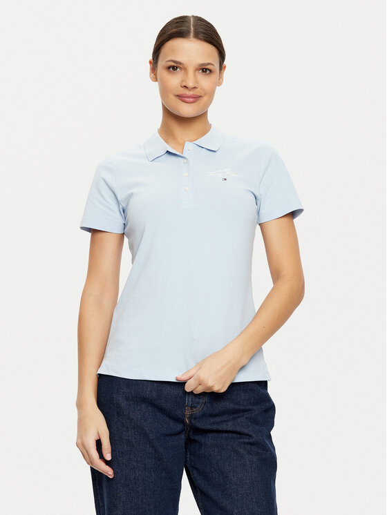 Tommy Hilfiger Tommy Hilfiger Pólóing WW0WW43930 Kék Slim Fit