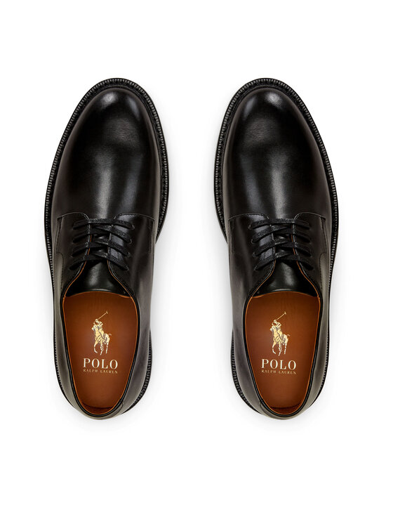 Polo Ralph Lauren Nizki čevlji Polo Ralph Lauren Asher Derby Ds Dby 803945279002 Črna