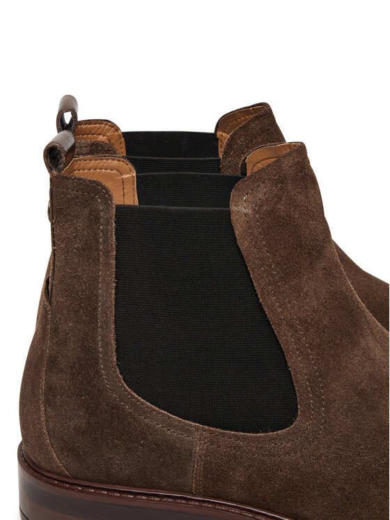 Pepe Jeans Kotníková obuv s elastickým prvkem Pepe Jeans Leeds Road M PMS500001 Hnědá