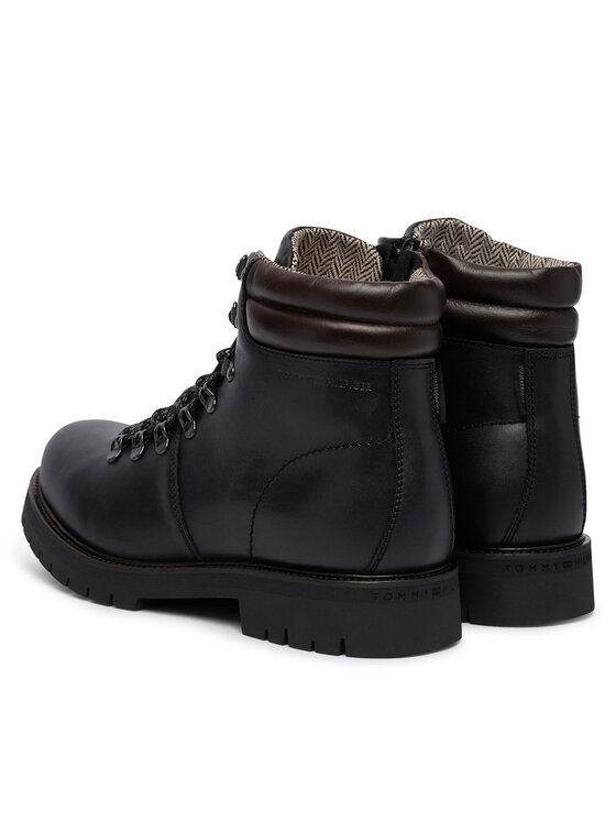 Tommy Hilfiger Зимни обувки Tommy Hilfiger Elevated Outdoor Lth Wpm Boot FM0FM05995 Черен