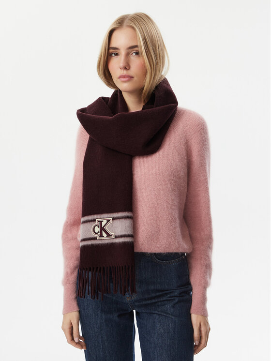 Calvin Klein Szalik Calvin Klein LV04F8101G Bordowy