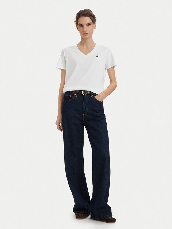 Beverly Hills Polo Club Beverly Hills Polo Club Camiseta P-SS26W-TS516518 Blanco Regular Fit