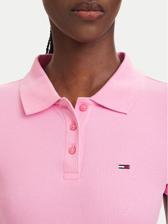 Tommy Jeans Tommy Jeans Polo DW0DW22327 Rosa claro Slim Fit