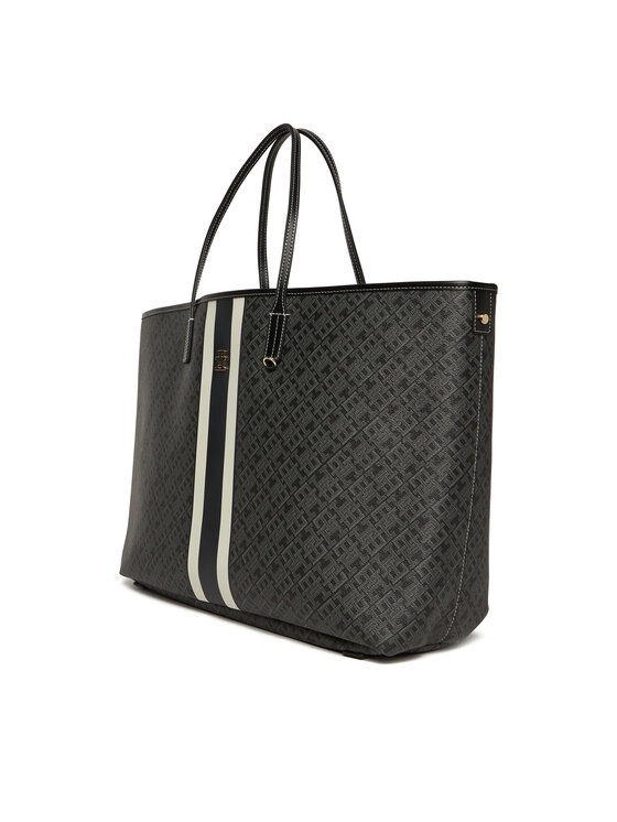 Tommy Hilfiger Kabelka Tommy Hilfiger Th Monoplay Le Maxi Tote AW0AW17697 Čierna