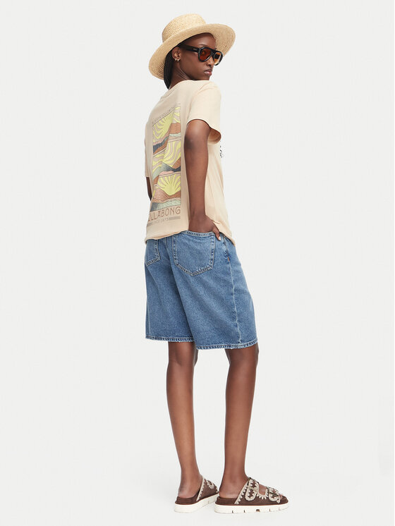 Billabong Billabong T-shirt Sun Phased EBJZT00423 Bež Oversize