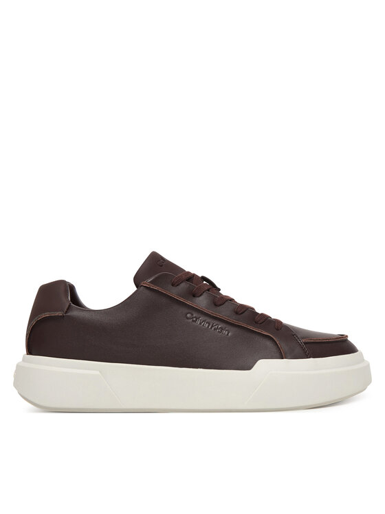 Calvin Klein Sneakersy Calvin Klein Chunky Cupsole Lace Up Lth Pinch YM0YM01454 Bordowy