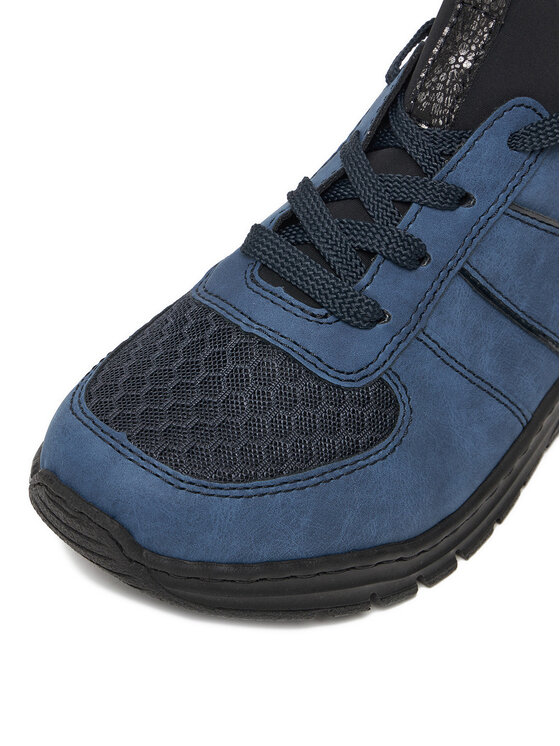 Rieker Sneakersy Rieker M4970-14 Modrá