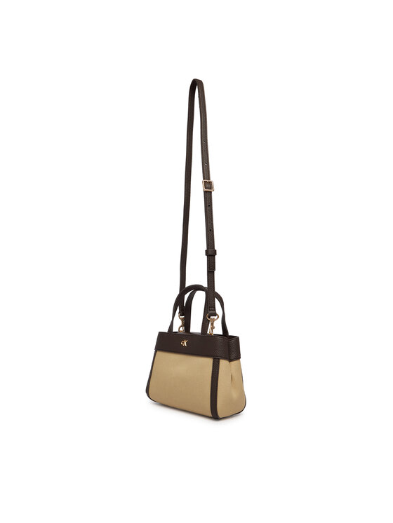 Calvin Klein Torebka Calvin Klein Ck Canvas Mini Tote Crossbody LV04F3504G Brązowy