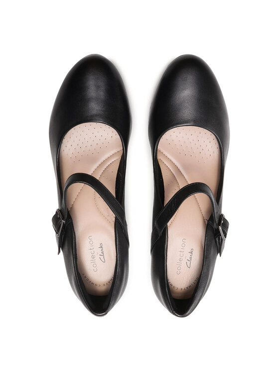 Clarks Туфлі Clarks Ambyr Shine 261577844 Чорний