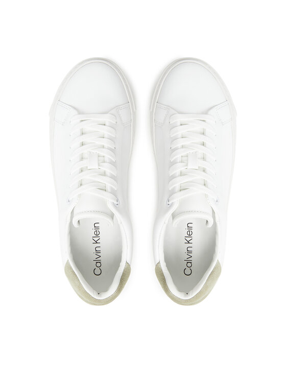 Calvin Klein Sneakersy Calvin Klein Ff Cupsole Lace Up Lth HW0HW02570 Biały