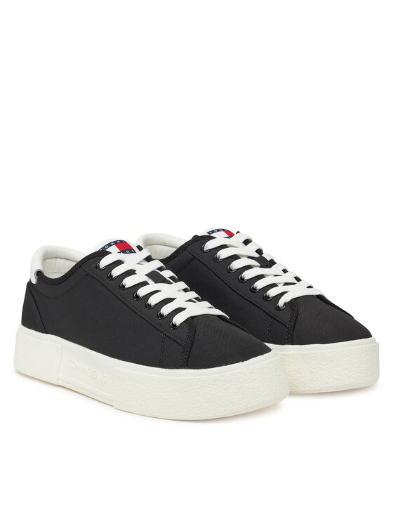 Tommy Jeans Sneakers Tommy Jeans Tjw Flatform Canvas Sneaker EN0EN02792 Nero