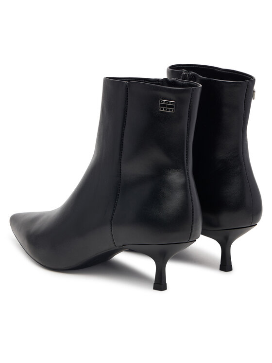 Tommy Jeans Μποτάκια Tommy Jeans Tjw Pointed Kitten Heel Boots EN0EN03172 Μαύρο