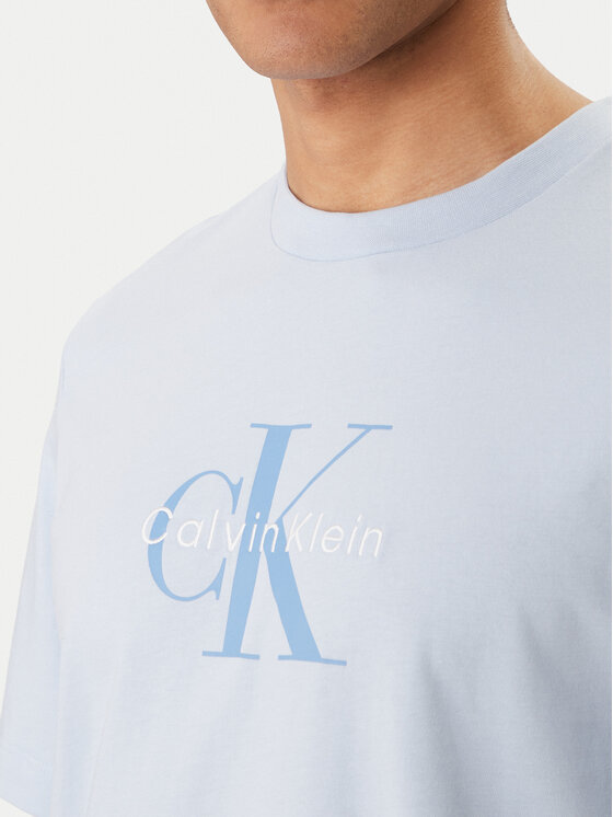 Calvin Klein Jeans Calvin Klein Jeans Marškinėliai Hero Monologo LV04RB862G Žydra Regular Fit