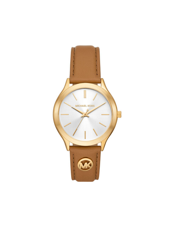 Michael Kors Годинник Michael Kors Slim Runway MK7543 Коричневий