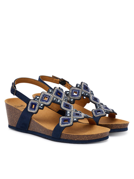 Scholl Босоніжки Scholl Tulum T-Bar MF00689 Cиній
