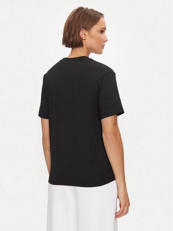Lacoste Lacoste Футболка TF7215 Чорний Loose Fit