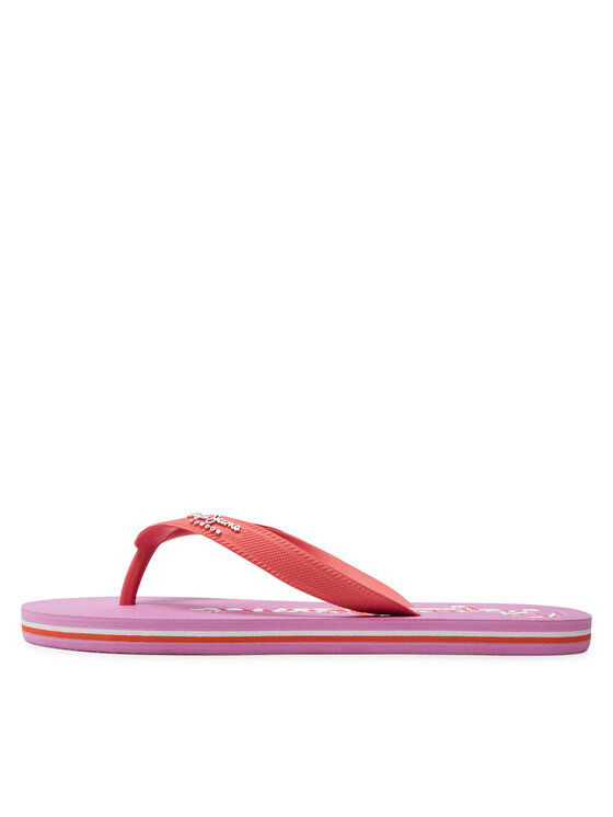 Pepe Jeans Žabky Pepe Jeans Bay Beach Brand W PLS70157 Červená