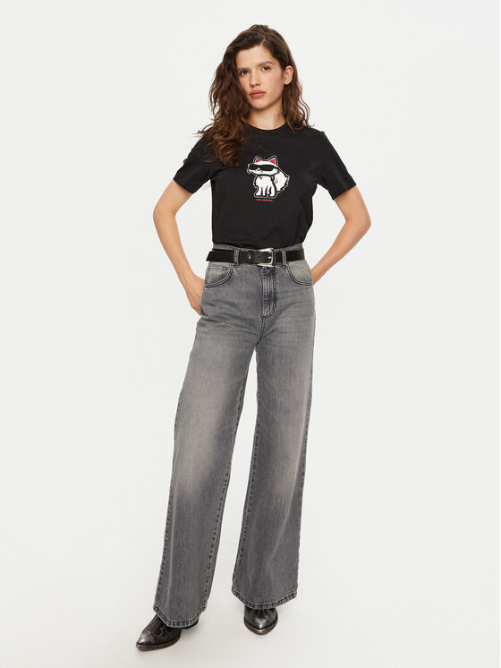 KARL LAGERFELD KARL LAGERFELD Póló A1W17128 Fekete Regular Fit
