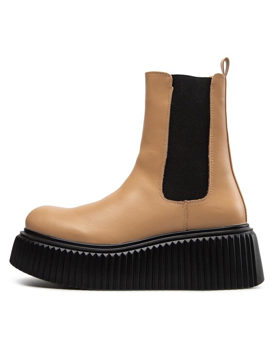 DeeZee Kotníková obuv s elastickým prvkem DeeZee ZAL85311-1A Hnědá