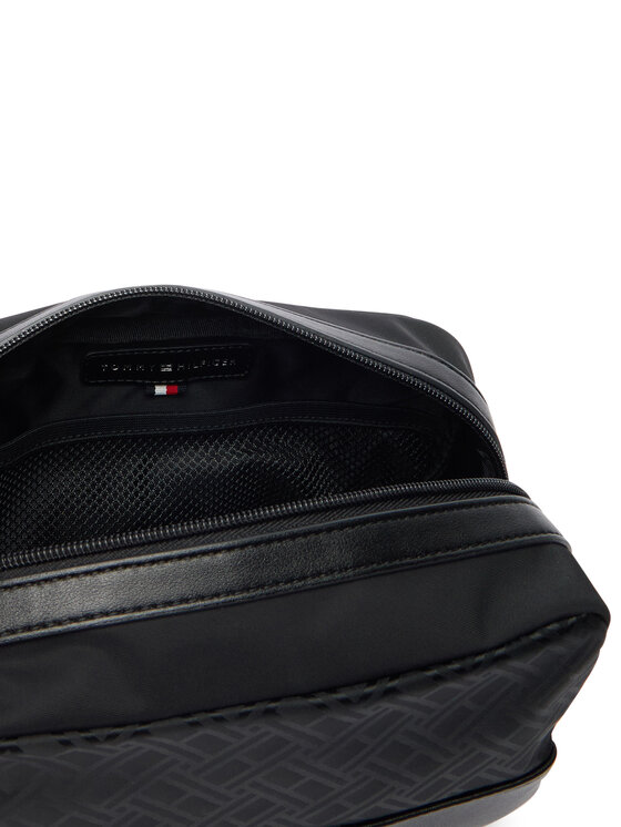 Tommy Hilfiger Несесер Tommy Hilfiger Th Nylon Jacquard Washbag AM0AM14508 Черен
