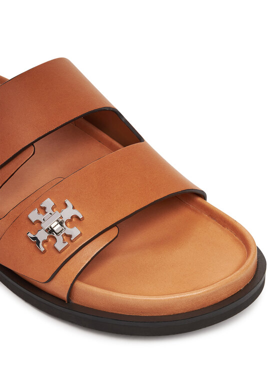 Tory Burch Шльопанці Tory Burch T Lock Sport Slide 166905 Коричневий