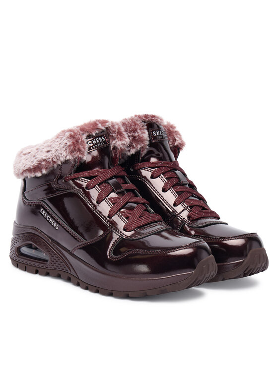 Skechers Черевики Skechers Uno Rugged 168126/BURG Бордовий