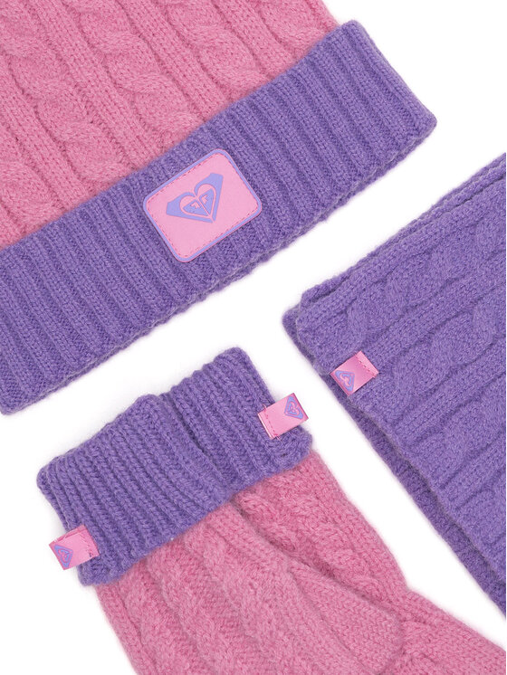 Roxy Набір шапка, шарф і рукавиці Roxy RX-KF-001-AW24 Фіолетовий