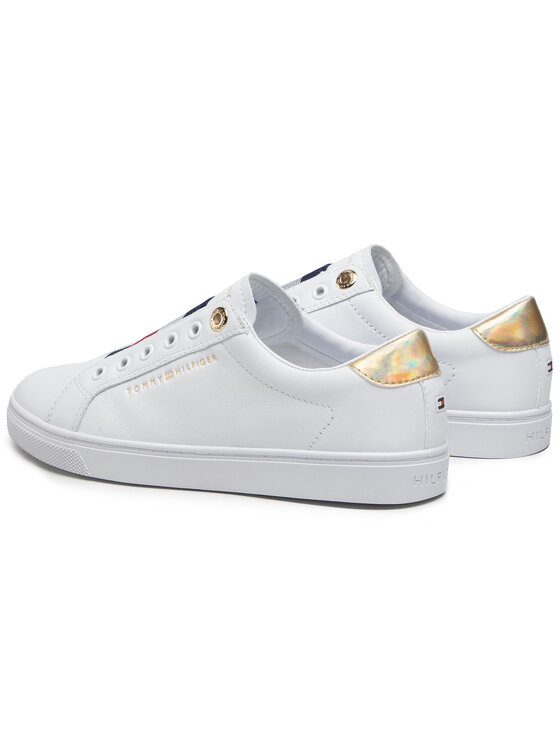 Tommy Hilfiger Sportcipők Tommy Hilfiger Th Elastic Slip On Sneaker FW0FW05546 Fehér