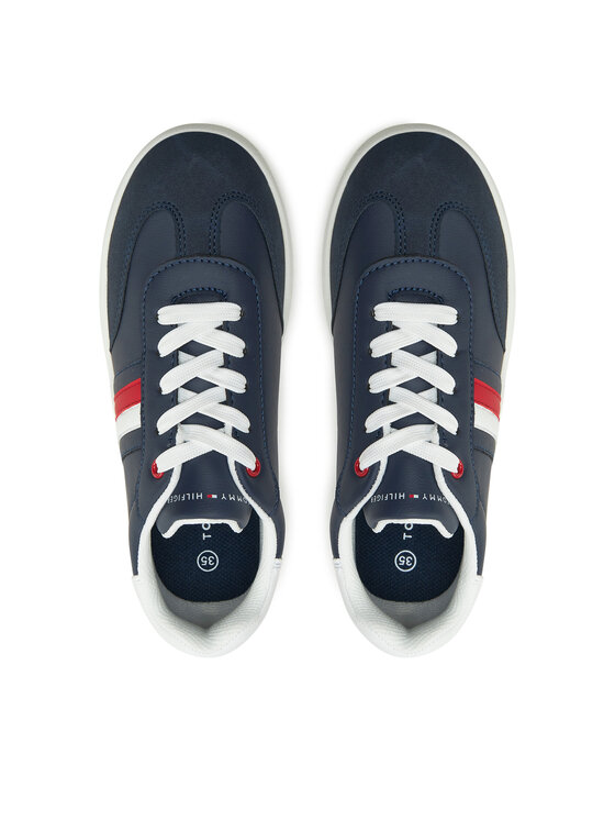 Tommy Hilfiger Sneakers Tommy Hilfiger Stripe Low Cut Lace-Up Sneaker T3X9-33851-1269 S Blu scuro