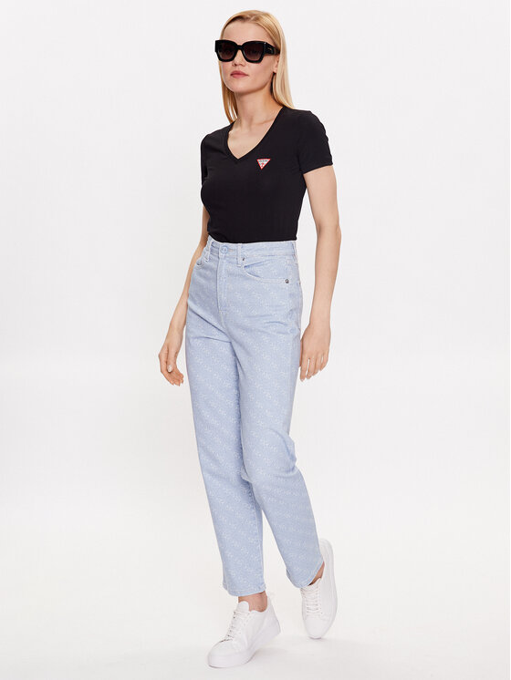 Guess Guess Футболка W2YI45 J1314 Чорний Slim Fit