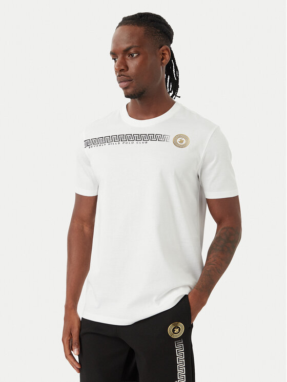 Beverly Hills Polo Club Beverly Hills Polo Club Camiseta M1608-HR Blanco Regular Fit