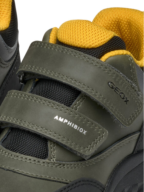 Geox Šnurovacia obuv Geox J Simbyos B Abx J46L0B 0MEMS C0450 S Kaki