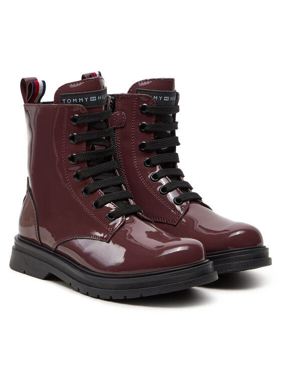 Tommy Hilfiger Členková obuv Tommy Hilfiger T4A5-33588-0775 M Bordová